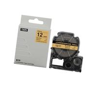 Ruban adhésif textile doré de 12 mm pour décoration de mariage, jetons d'anniversaire et étiquettes personnalisées pour étiqueteuse d'emballage cadeau