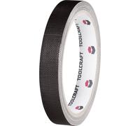 Ruban adhésif toilé HEB15L10SC TOOLCRAFT HEB15L10SC noir (L x l) 10 m x 15 mm adhésif thermofusible