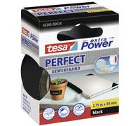 Ruban adhésif toilé réparation fixation Tesa Power Effect 2,75m x 38mm noir