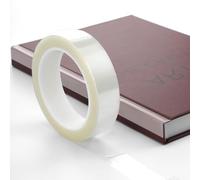 Ruban adhésif transparent de réparation de livres, 2,5 cm x 75 m, ruban de reliure fin et transparent, pour renforcer les vieux livres, les dos et les couvertures, sans résidus