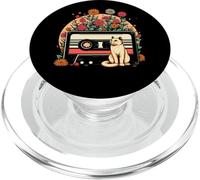Ruban adhésif vintage avec motif chat et fleurs sauvages PopSockets PopGrip pour MagSafe