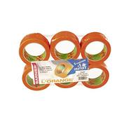 Ruban adhesif vinyle 33mx50mm orange 6095 lot de 5 et 1 gratuit