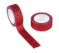 Ruban adhésif Washi pailleté, idéal pour la décoration Rouge
