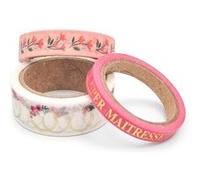 Ruban adhésif - Washi-tape - Décoratif - Super maîtresse - 3 rouleaux - Carterie