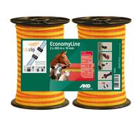 Ruban Ako EconomyLine Jaune 2x200 m/10 mm