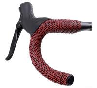 Ruban antidérapant pour guidon de vélo, texture nid d'abeille, rembourrage en EVA haute élasticité, couleur blanche (rouge)