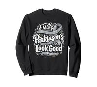 Ruban argenté « I Make Parkinson's Look Good Awareness » Sweatshirt