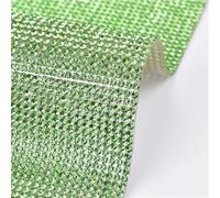 Ruban auto-adhésif en strass, Rouleau de maille diamant avec garniture en cristal complet, for l'artisanat artistique DIY(Peridot Color,24x40cm)