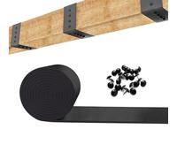 Ruban auto-adhésif pour poutres en bois - 6,8 x 12,9 cm - Ruban en cuir PVC flexible - Patch caché - Ruban de réparation de poutres en bois pour cheminées, plafonds, volets, archit décoratif rustique