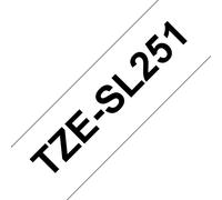 Ruban auto-laminé Brother TZe-SL251 / TZESL251, noir sur blanc, 24 mm x 8 m