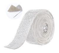 Ruban autocollant en strass et strass (argent, 3,1 cm x 2,9 m)