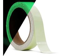 Ruban Autocollant Fluorescent 10 m x 25 mm, Ruban Adhésif Vert Lumineux Phosphorescent, Bande de Sécurité Étanche Auto-adhésif pour Escaliers, Murs, Marches et Panneaux de Sortie
