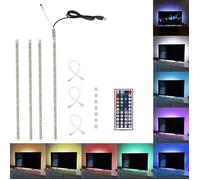 Ruban Bande Lumineuse 5050 RGB - 44 boutons sur télécommande - Déco pour TV - 4 x 50 cm