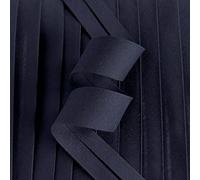 Ruban biais bleu marine foncé de 25 mm de large - Pré-plié - Polycoton - 5 mètres