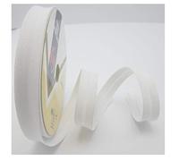 Ruban biais de couleur blanche 25 m