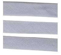 Ruban Biais Replié 20 mm - FILOUFACE - Gris Clair - 5 Mètres - 65% Polyester - 35% Coton