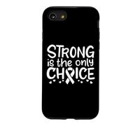 Ruban Blanc de Motivation Contre Le Cancer du poumon Coque pour iPhone SE (2020) / 7/8