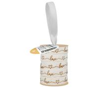 Ruban blanc et doré Love 1 cm x 5 m