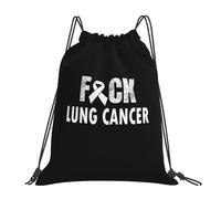 Ruban Blanc Fuck Lung Cancer Unisexe Sac À Cordon Avec Cordons De Serrage Sac À Dos À Cordon Pliable Gym Sack Pour Plage Piscine Natation