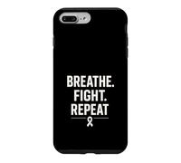 Ruban Blanc pour Sensibilisation au Cancer du poumon, Guerrier respire l'espoir Coque pour iPhone 7 Plus/8 Plus