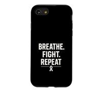 Ruban Blanc pour Sensibilisation au Cancer du poumon, Guerrier respire l'espoir Coque pour iPhone SE (2020) / 7/8