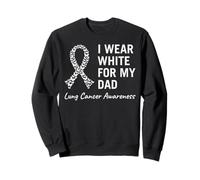 Ruban Blanc « Wear White for Dad » de Sensibilisation au Cancer du poumon Sweatshirt