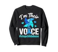 Ruban Bleu de Sensibilisation à la maltraitance des Enfants pour Hommes et Femmes Sweatshirt
