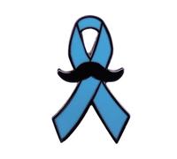 Ruban Bleu Épinglette Barbe Broches Hommes Sensibilisation À La Santé Ruban Insignes Épinglettes Manteau Chemise Pull Broche De Sécurité Pour Les Femmes