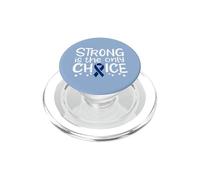 Ruban Bleu foncé pour la Lutte Contre Le Cancer du Colon PopSockets PopGrip pour MagSafe