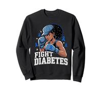 Ruban Bleu pour Femme Noir Afro-américain Lutte Contre Le diabète Sweatshirt