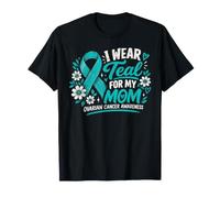 Ruban Bleu Sarcelle pour la Sensibilisation au Cancer de l'ovaire T-Shirt