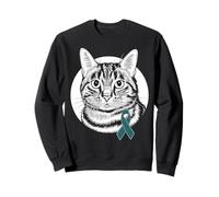 Ruban bleu sarcelle pour sensibilisation aux agressions sexuelles Sweatshirt