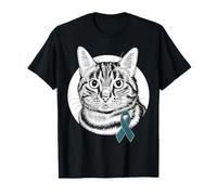 Ruban bleu sarcelle pour sensibilisation aux agressions sexuelles T-Shirt