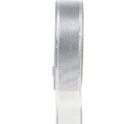 Ruban cadeau argent 25mm x 25m effet anneaux qualité supérieure décoration ruban