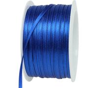 Ruban cadeau bleu double satin 3mm x 50m ruban de bricolage ruban de décoration