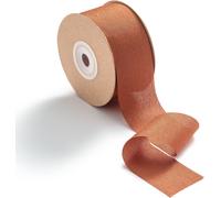 Ruban Cadeau De Mariage - En Mousseline De Soie - Couleur Terre Cuite - 3,8 Cm X 23 M - Pour Cadeau, N?Uds