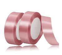 Ruban cadeau de satin 22 m x 20 mm de large - Rose - Pour mariage, travaux manuels et emballage cadeau - Décoration de mariage (rose)