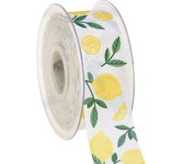 Ruban cadeau Décor Été Citrons 40mm 20m Déco