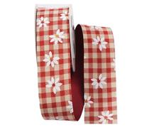 Ruban Cadeau Emballage Ruban en Satin de 15 Yards, for bricolage, matériaux for couvre-chef, boîte à gâteaux, emballage de fleurs, chapeau, accessoires de décoration de couture(Red,25mm)