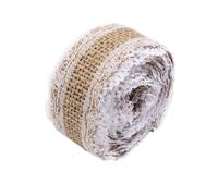 Ruban Cadeau Emballage Rubans de Jute en lin et dentelle, 6 mètres, décor de mariage, paquet de bouquets de fleurs artisanaux, décor de fête(Width 4cm 03)