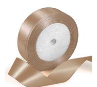 Ruban cadeau en satin 22 m, ruban de 20 mm de large, ruban en satin rose pour mariage, travaux manuels et emballage cadeau, décoration de mariage (kaki)
