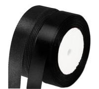 Ruban Cadeau Noir,2 PCS 22m * 20 mm Large Ruban Cadeau Ruban Décoratif Ruban Satin Adapté pour Emballages Cadeaux Décorations pour Mariages et Anniversaires Projets de Couture Ballons