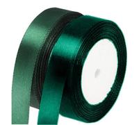 Ruban Cadeau Vert,2 PCS 22m*20 mm Large Ruban Cadeau Ruban Décoratif Ruban Satin Adapté pour Emballages Cadeaux Décorations pour Mariages et Anniversaires Projets de Couture Ballons