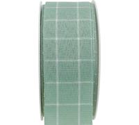 Ruban cadeau vert pastel à carreaux Ruban décoratif Ruban ruban 35mm 20m polyesterr