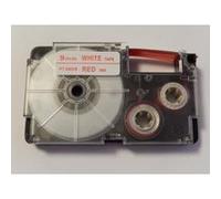 vhbw Ruban compatible avec Casio KL-200, KL-2000, KL-130, KL-100E, KL-120, KL-1500, CW-L300 imprimante d'étiquettes 8m x 9mm Rouge sur Blanc