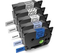 Ruban Cassette compatible pour Brother P-touch TZe-231 TZe231 12mm Laminé Ruban Bleu,bleu pastel,blanc,transparent,argent-pour Brother Ptouch 1000 1010 H100 D210 1005