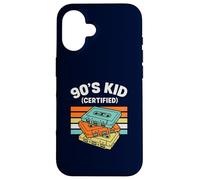 Ruban Cassette rétro certifié années 90 pour Enfant Design Vintage Coque pour iPhone 16