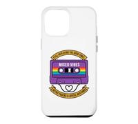 Ruban Cassette rétro LGBT Rainbow Heart Gay Pride Coque pour iPhone 12 Pro Max