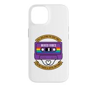 Ruban Cassette rétro LGBT Rainbow Heart Gay Pride Coque pour iPhone 14