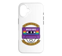 Ruban Cassette rétro LGBT Rainbow Heart Gay Pride Coque pour iPhone 16